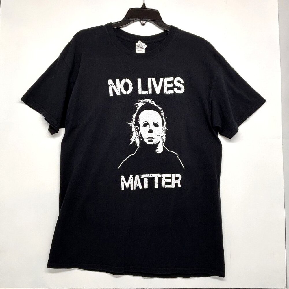Halloween  Michael Myers No Lives Matter Funny Horror T-shirt Size Men's Size Lg